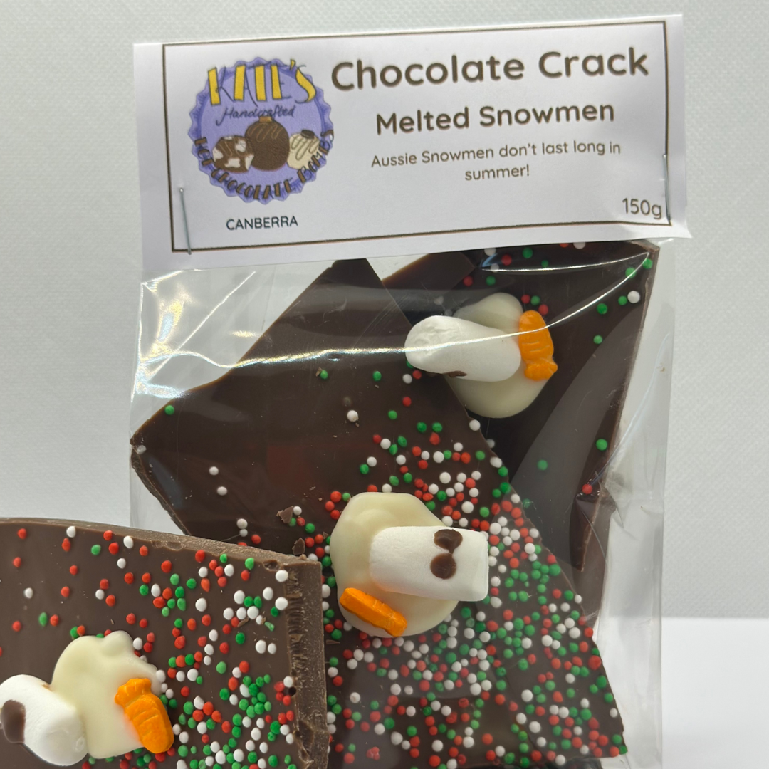 Melted Snowmen Chocolate Crack